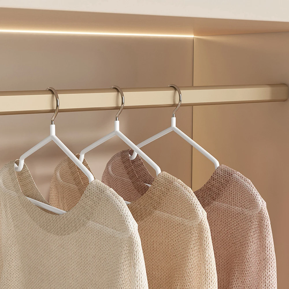 شماعات تجفيف غير قابلة للانزلاق، شماعات ملابس لا تترك علامات للاستخدام المنزلي، شماعات ملابس معدنية سميكة، تخزين غرف النوم، خزائن الكبار