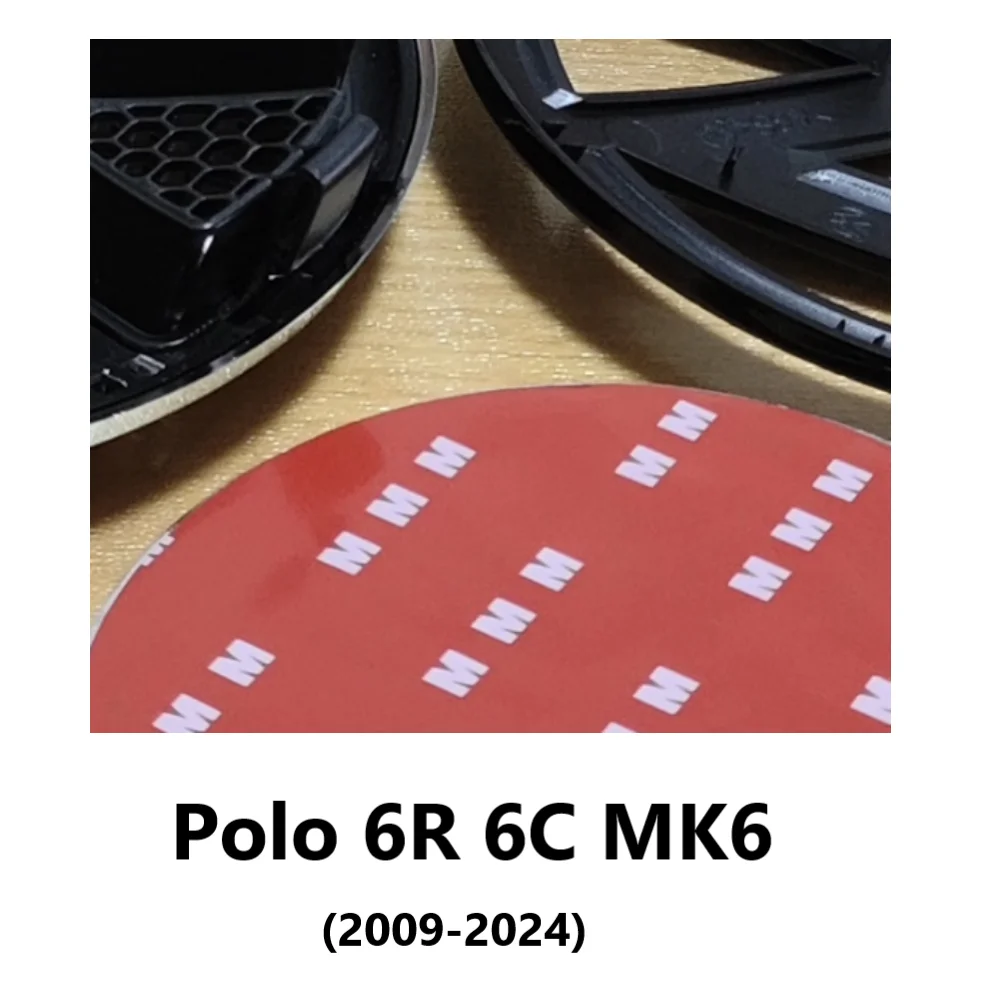 

2pcs Replacement Front Grille Emblem and Rear Trunk Lid Emblem Badge for Polo 6R 6C MK6 2009-2024 Emblem Badge Stickers