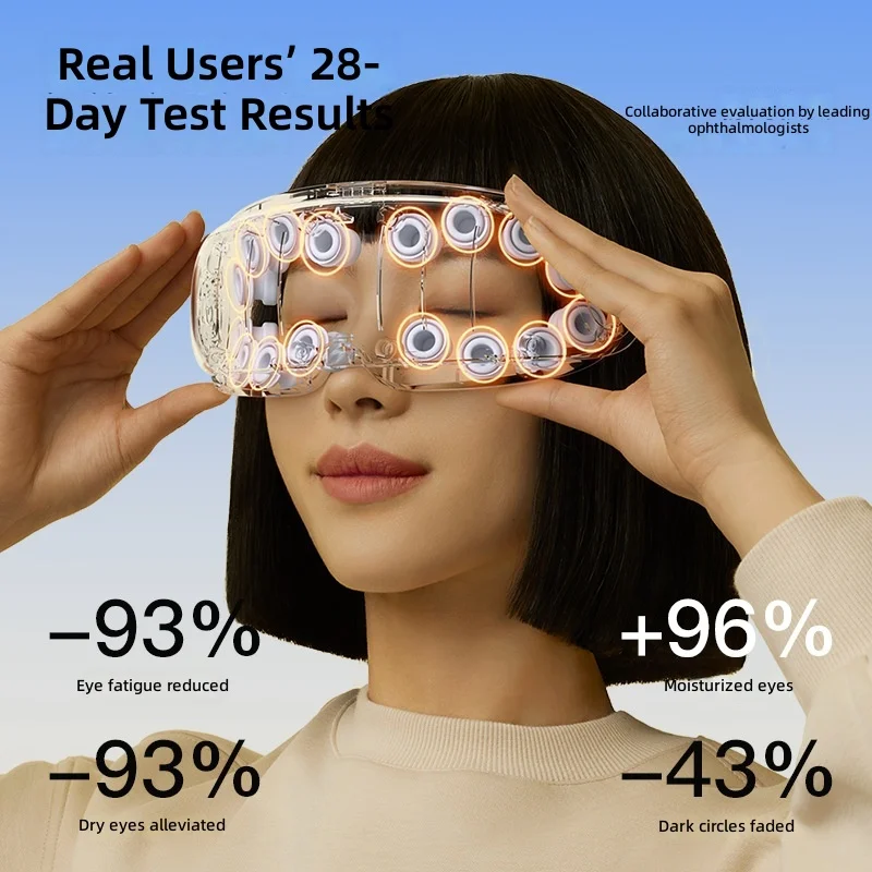 Smart Steam Eye Massager with Bluetooth, Warm Compress & Nebulizer Function, Rechargeable Eye Care Device, Heat Therapy Eye Mask