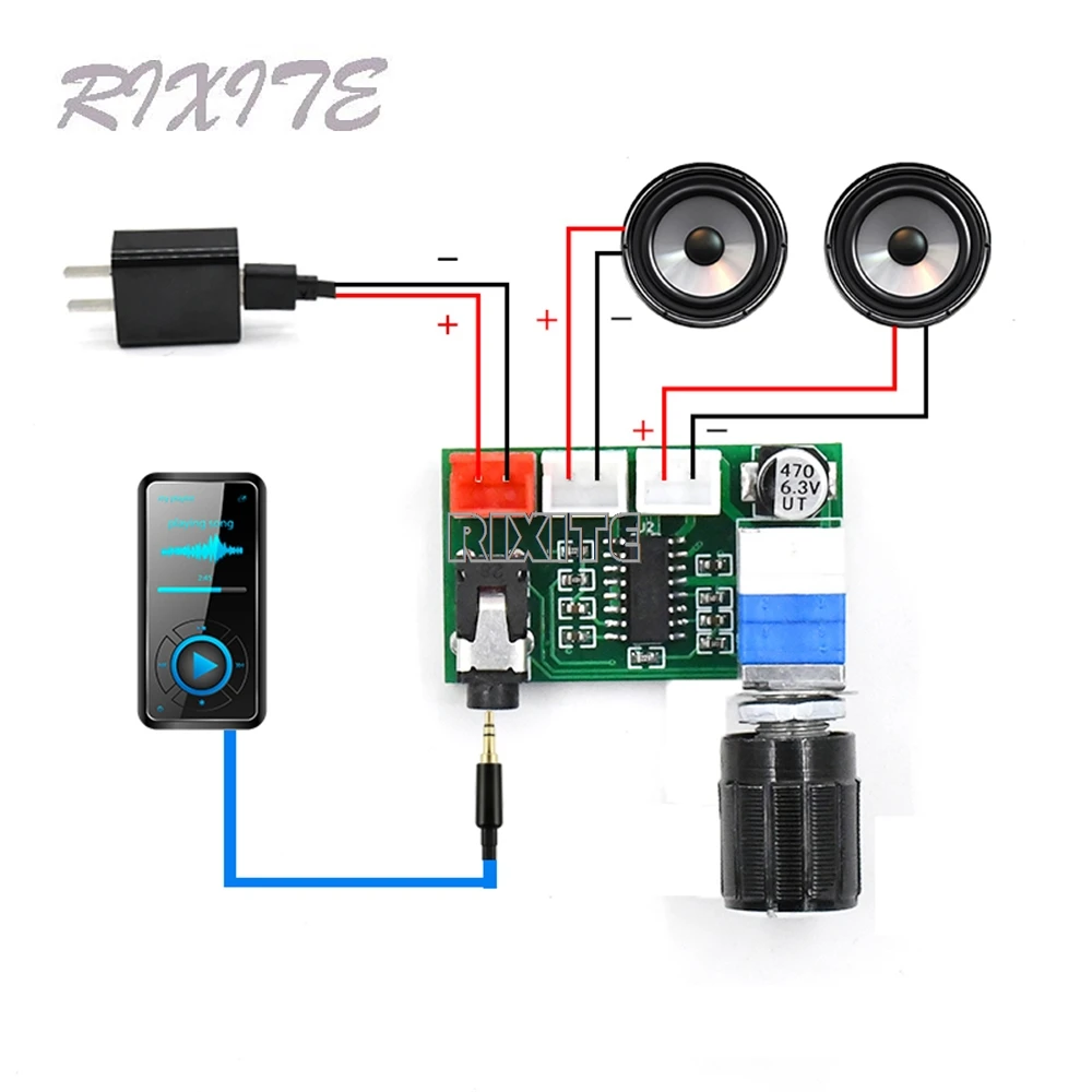 PAM8403 2*3W Mini Digital Dual Channel Audio Verstärker DIY Lautsprecher USB 5V Kleine Stereo Amp Verstärker bord