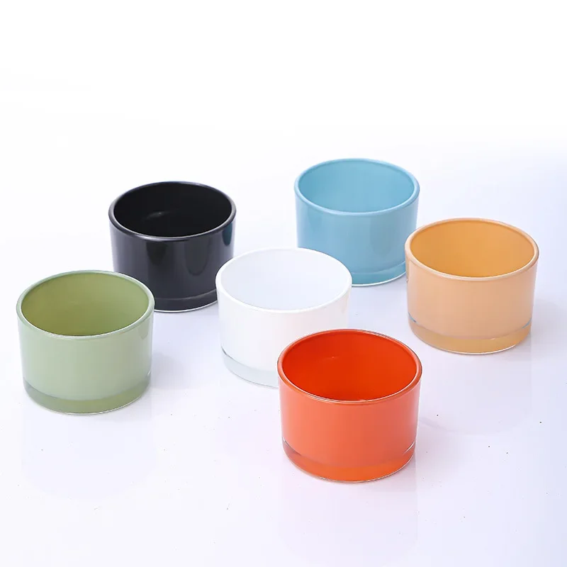 

Colorful Glass Candle Cup Candle Container Indoor Decoration DIY Aromatherapy Candle Cup M