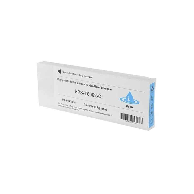 EPSON cyan E6062 alternative ink cartridge, replaces C13T606200 XET6062C imprimirbien.com