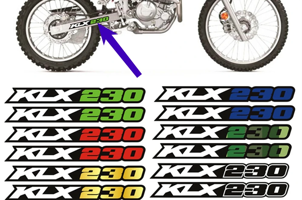 

For KAWASAKI KLX KLX230 KLX230R KLX230S 2020-2022 Swingarm Stickers Decals Stripes Sticker Decal Stripe