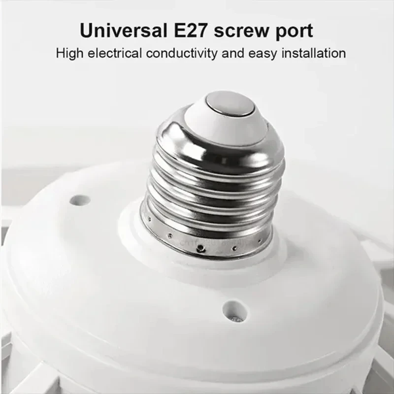 LED Ceiling Fan with Lamp E27 Converter Base with Remote Control AC85-265V For Bedroom Living Room Kitchen Fan Lighting