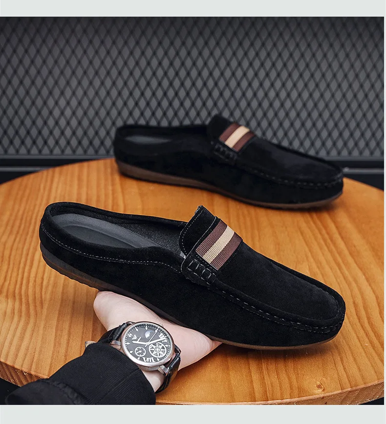 2026 Neu eingetroffene Herren-Freizeitschuhe: Atmungsaktive Halbschuh-Pantoffeln zum Hineinschlüpfen, leichte Wildleder-Freizeitschuhe für Herren – Detail 18
