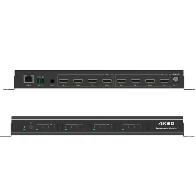 18Gbps 4x4 HDMI Seamless Matrix Switcher With TV Wall for Home Theatre System