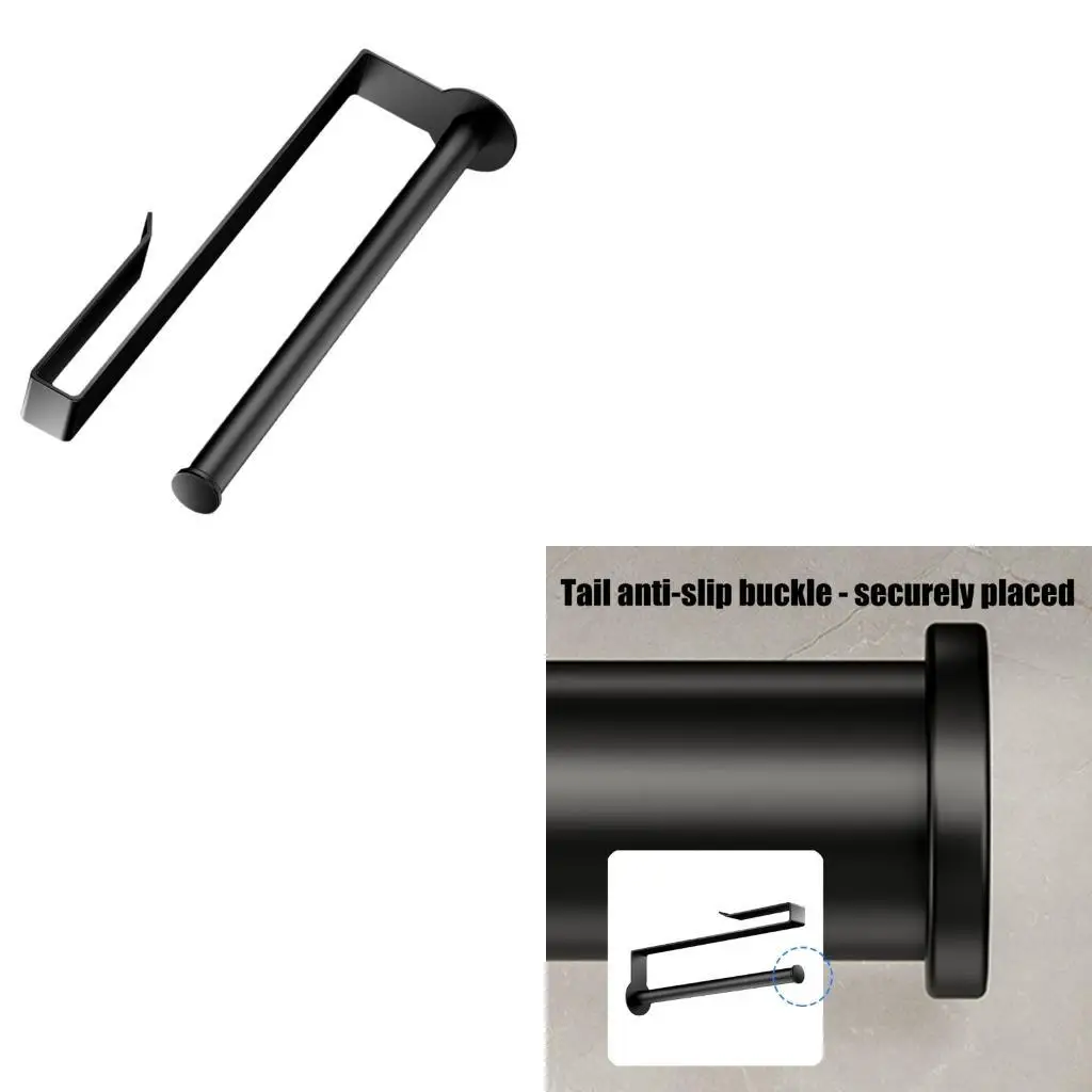   Space Saving Kitchen Paper Roll Holder Cling Film Storage Rack Under Cabinet Storage Shelf Bathroom Towel Rack