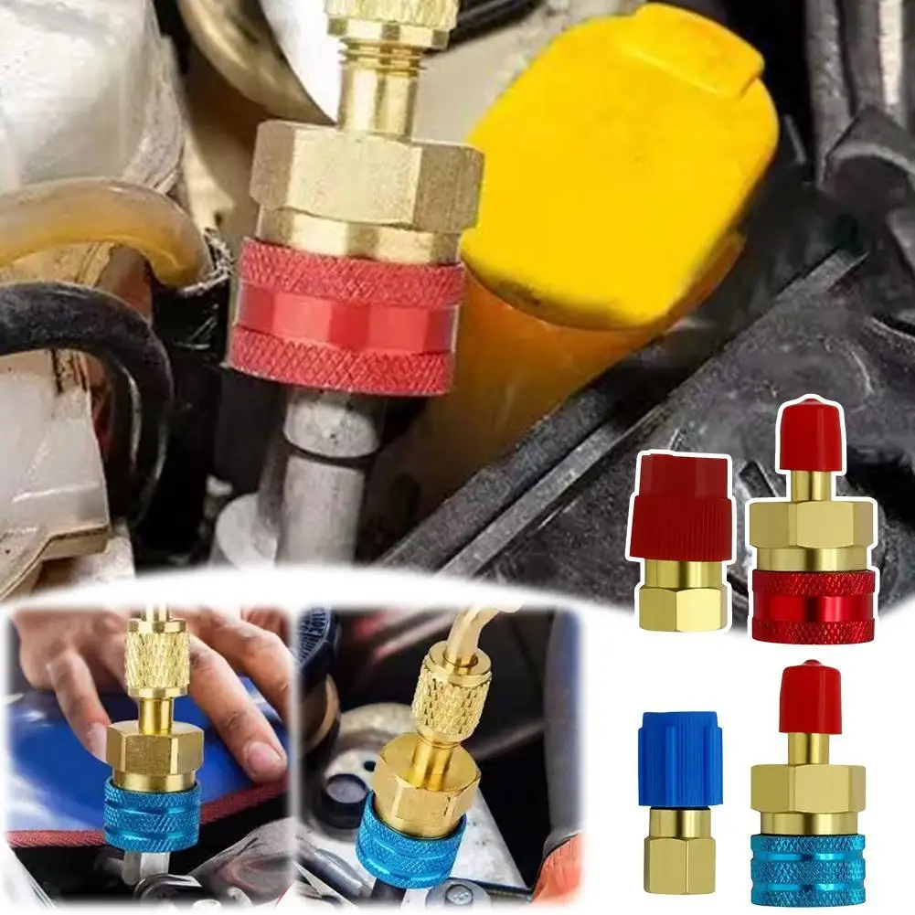 

R1234yf Automotive Air Conditioning Repair Conversion Kit With R34 Quick-Connect Fittings And Charging Nipple