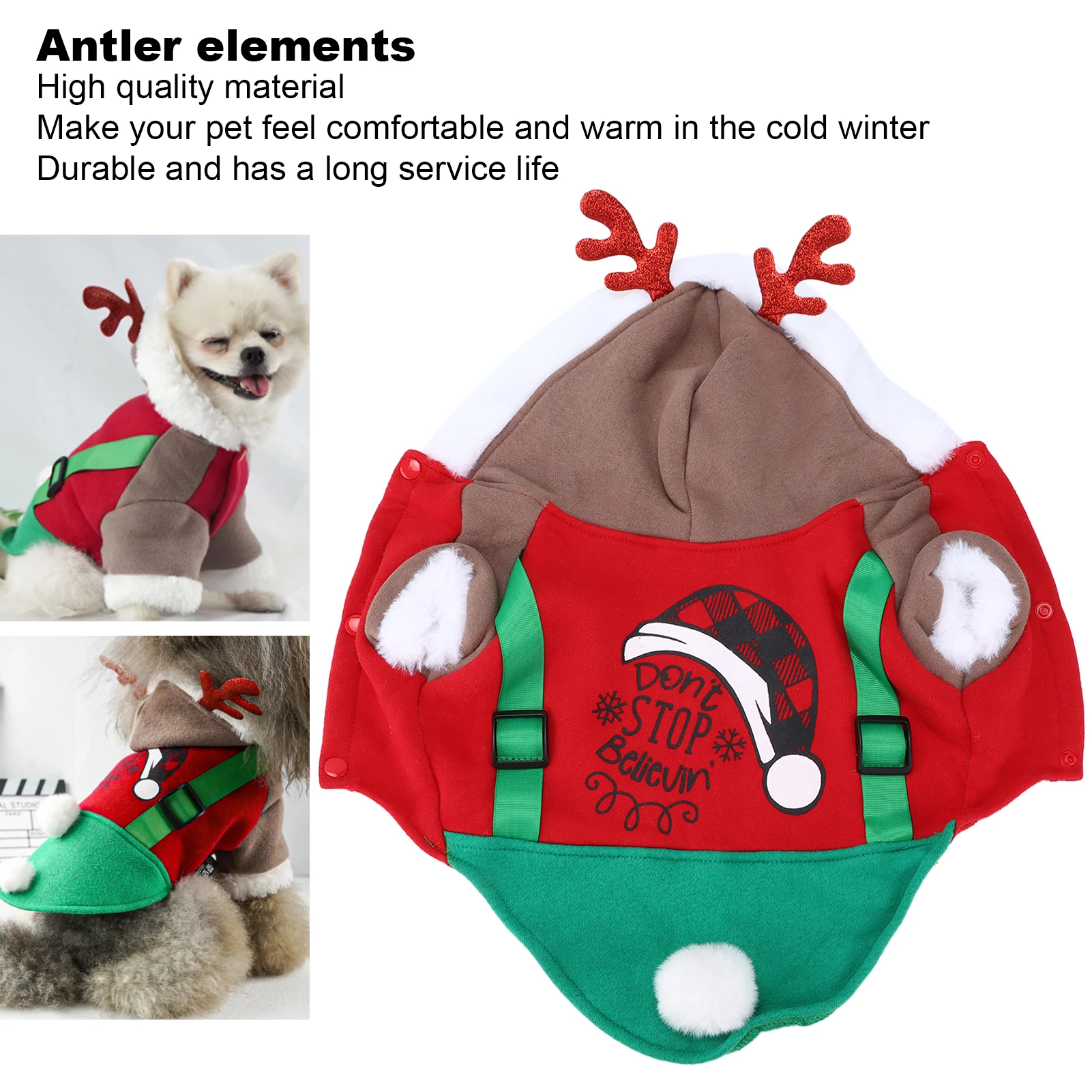 Pet Christmas Costume Autumn And Winter Seasons Cute Deer Costumes For Small And MediumSized Dogs