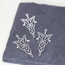 3pcs Butterfly Sword Stainless Steel Charms Pendant For Jewelry Making DIY Craft Earrings Necklace Findings Accessory