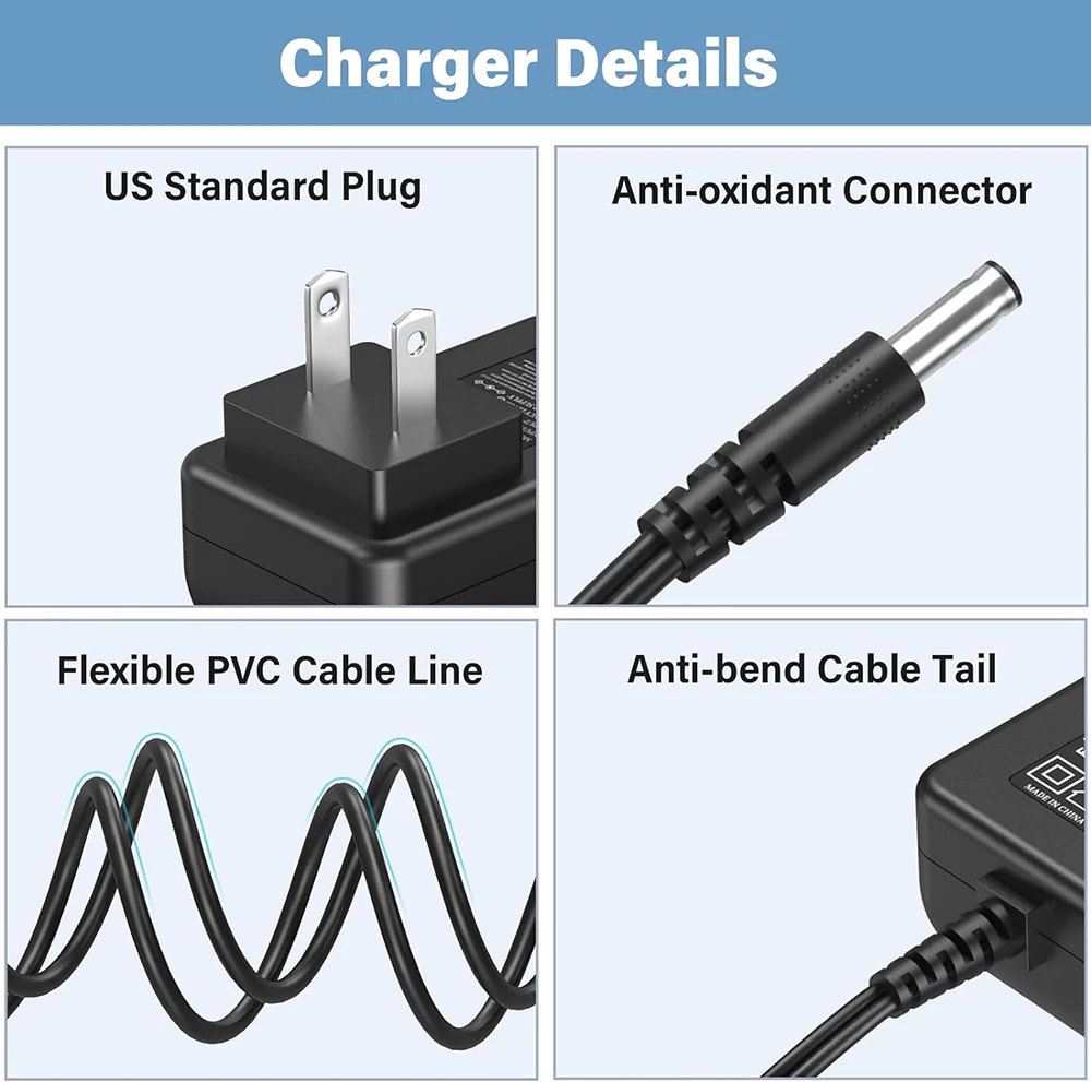 25.2V Charger for Ninebot for   E8 E10 E12 Electric Power Cord for Segway NB-25D2-00D8-US AC Adapter Supply