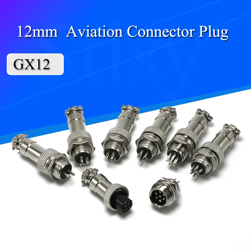 10set gx12 2/3/4/5/6 pin 12mm luftfahrt stecker männlich + buchse stecker schraube gewinde mayitr elektrische versorgung 300v 5a