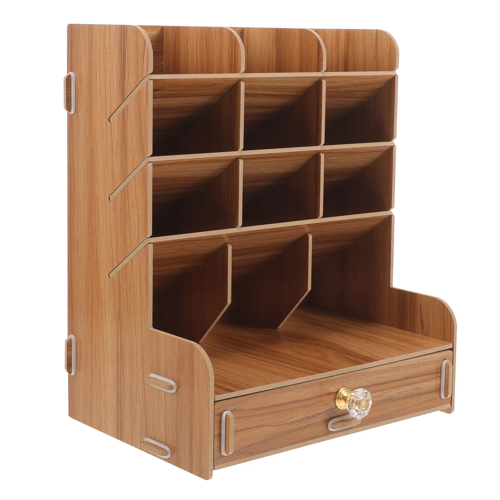 Wooden Desktop Pen Holder Organizer Compact -Saving Stationery Storage Box Avant-Garde Simple Clean Design for Pens
