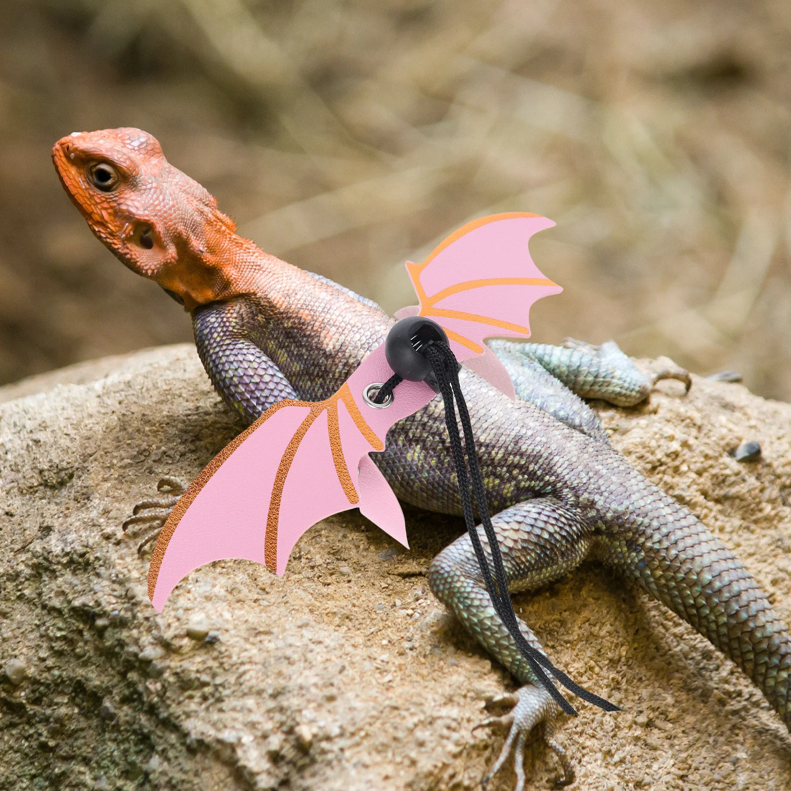 

1Set Reptile Harness Leash Adjustable Lizard Wing Design Escape Prevention Lightweight Pet Outdoor Leash Bearded Dragon Gecko