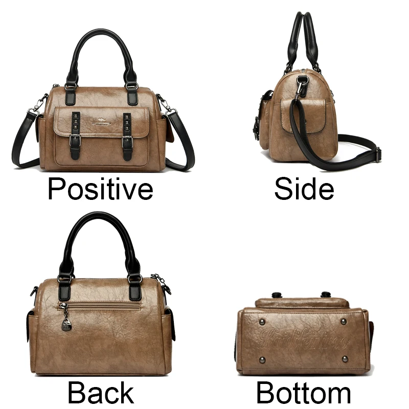 Fashion Soft Leather Women Shoulder Handbags Women Luxury Ladies Messenger Bags for Women 2024 High-capacity Female Tote Bag Sac