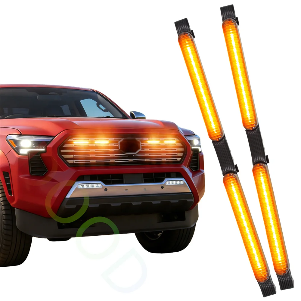 

Amber Led Racing Grill Lights fit for 2024 2025 2026 Toyota tacoma limited abs grille grill light accessories