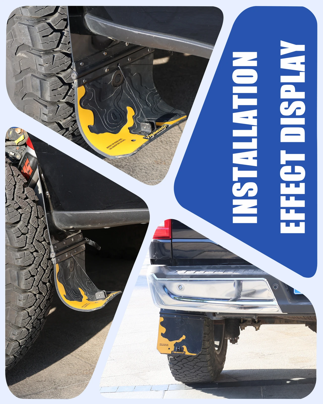 4 peças de pára-lamas de caminhão atualizados adequados para Ford F-150 F150 2021-2025 protetores contra respingos