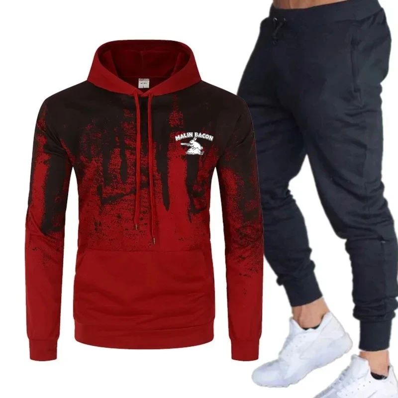 

Men's Hoodie White Black Abstract Print Sweatshirt Casual Streetwear for Daily Wear and Workout