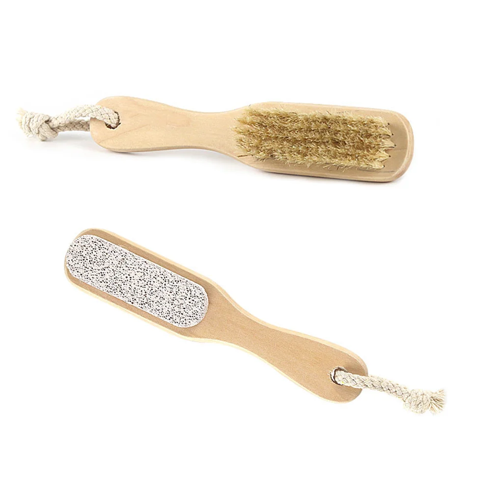 2 Pcs Scraper Tool Dead Skin Remover Scraping Plate Double Side Foot File Pumice Stone Pedicure Brudh Callus Brush