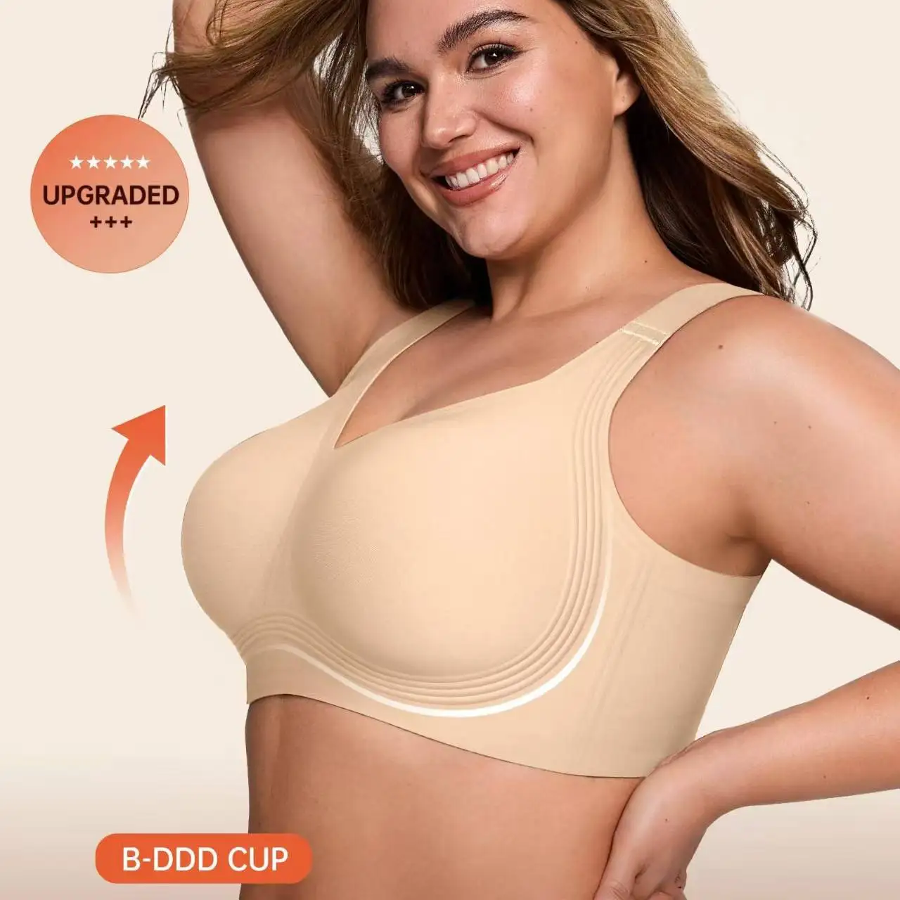 

Seamless Wireless Bra for Women Full Coverage Comfortable No Underwire Soft Push up Everyday Bralette