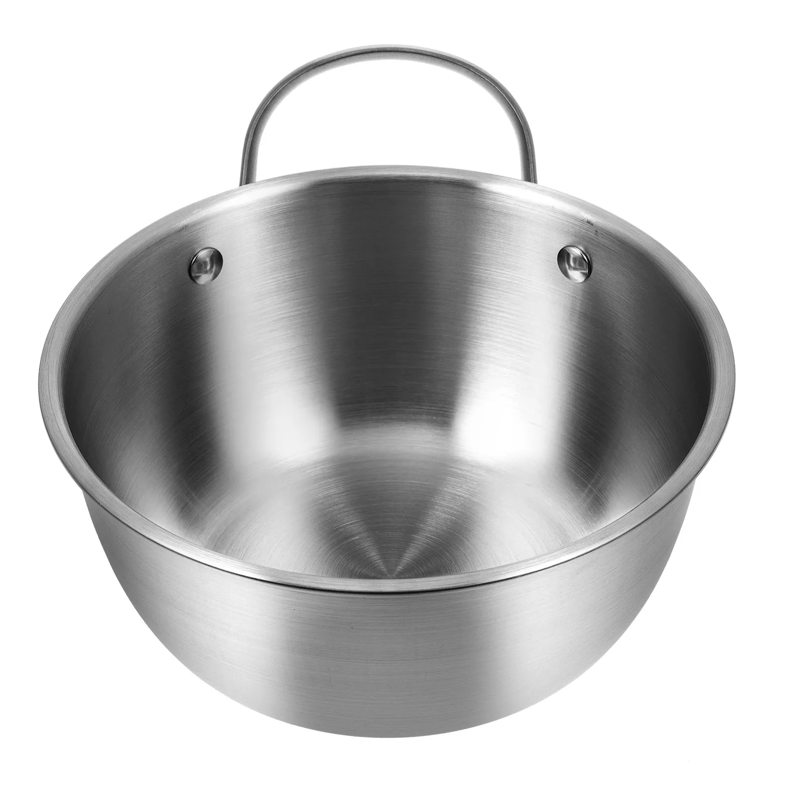Olla de Cocina de Acero Inoxidable Resistente con Asa, Olla Coreana para Ramen, Sopa, Guiso, Leche, Apta para Cocina de Gas, Inducción, Eléctrica y Vitrocerámica