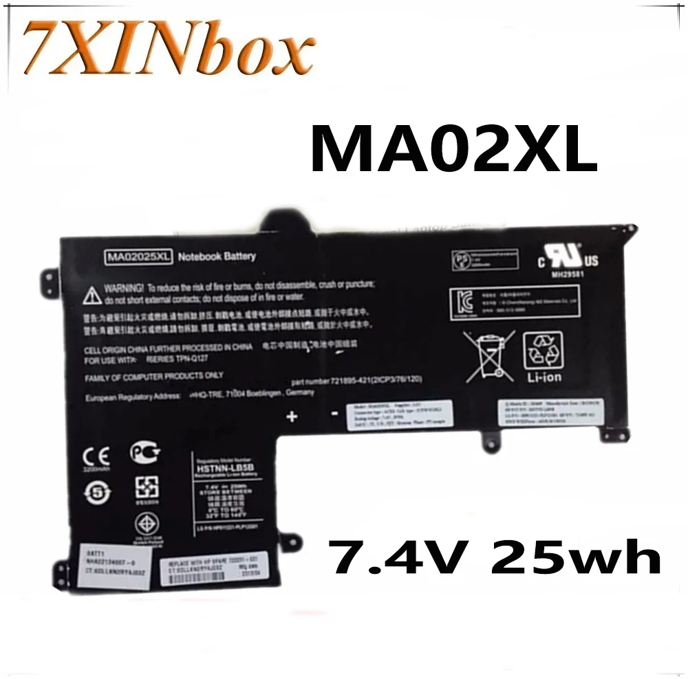 

7XINbox 7.4V 25wh Original MA02XL Laptop Battery For HP MA02025XL HSTNN-LB5B 721895-421 722232-005 Tablet