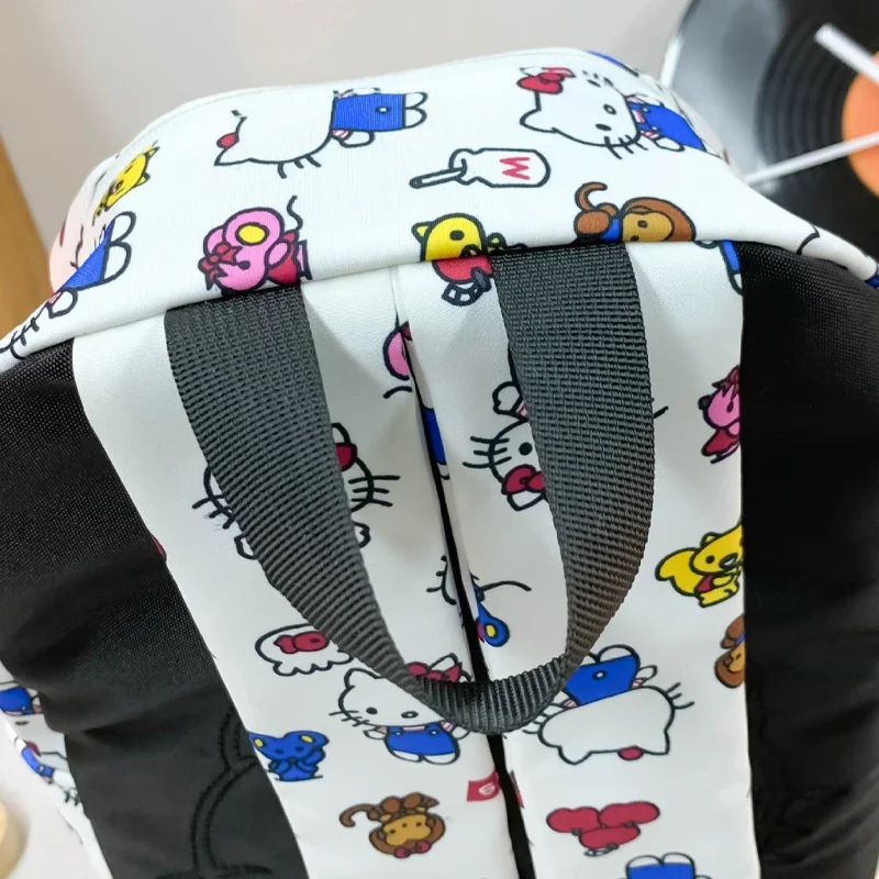 مرحبا كيتي الطفل على ظهره الكرتون فتاة جديدة سعة كبيرة طالب حقيبة مدرسية النايلون المياه برهان أنيمي الشكل Kawaii