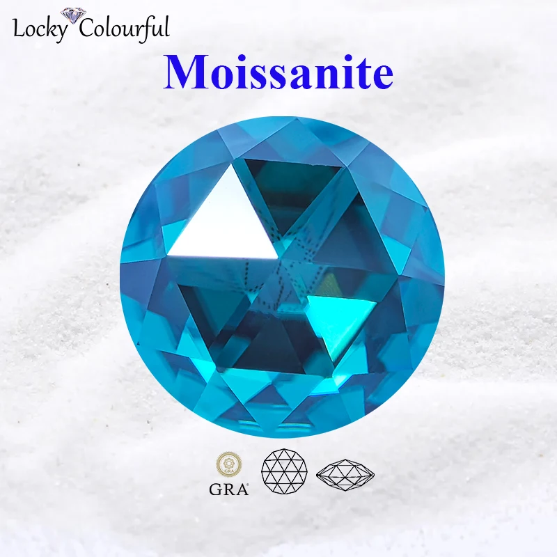 Moissanite Round Shape Double Faced Rose Cut Emerald Green Charm Beads for DIY Jewelry Making Materials with GRA Certificate