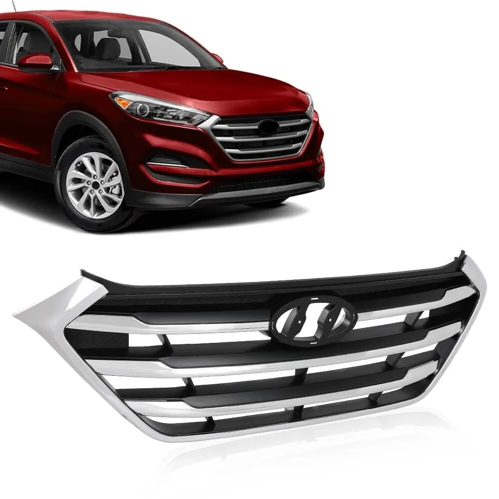 

Fit For 2016-2018 Hyundai Tucson Front Bumper Lower Grille Grill w/ Chrome Trim United States