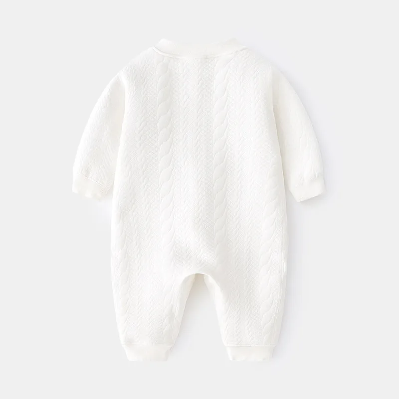 Baby Warm Jumpsuit Baby Herfst En Winter Zonder Been Romper Lucht Katoen Pasgeboren Nationale Vlag Spaceman Deur Romper