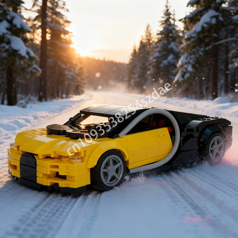 

374 шт. MOC Bugatti Chiron City Champions Суперкар Модель Строительные блоки Игрушки DIY Идея Образовательный кирпич Рождественский подарок Дети