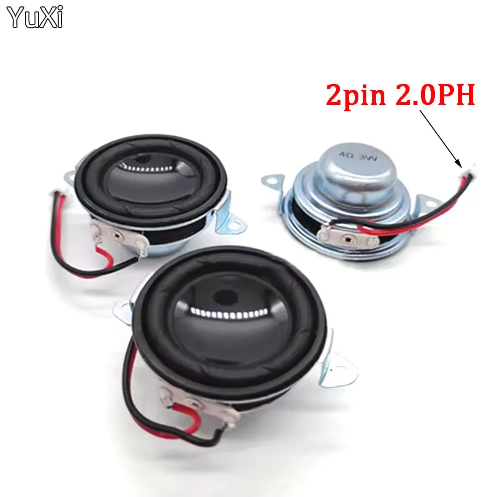 1Piece 4R 3W 40mm Full Frequency Speaker 1.5-Inch Circular 2Pin 2.0 Terminal Speaker Speaker Two Ear Fold