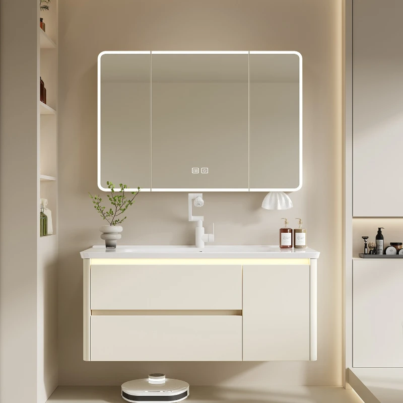 

Сотовые алюминиевые шкафы для ванной комнаты, интеллектуальный минималистичный дизайн, шкафы для ванной комнаты, вилла, мебель для дома, Mobili Per Bagno Lsysg