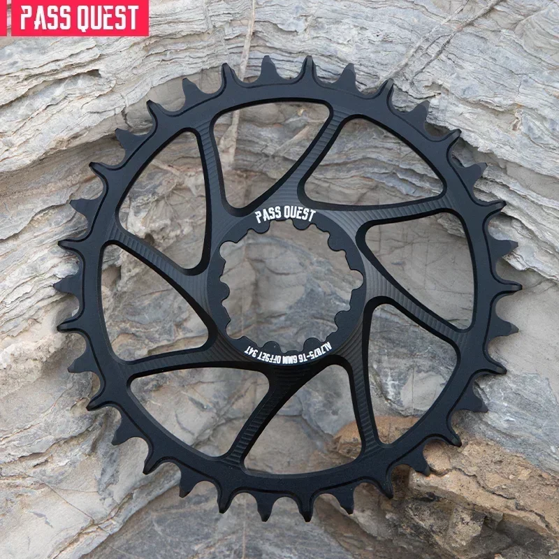 PASS QUEST Bike Chainring 3 nails 6mm OFFSET Mountain Bicycle Narrow Wide Chainring Oval and Round for 10/11/12 speed chains