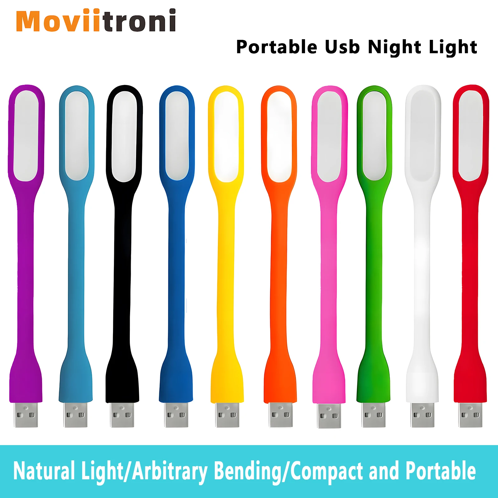 Portable USB LED Mini Book Reading Light Lamp Camp Lamp PC Computer Laptop Mobile Treasure Flexible Bendable Night Light