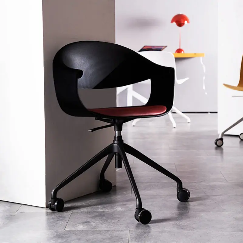 Computer Stoel Designer Model Eenvoudige Sedentaire Niet Moe Zetel Thuis Rugleuning Bureaustoel Netto Rode Comfortabele Bureaustoel