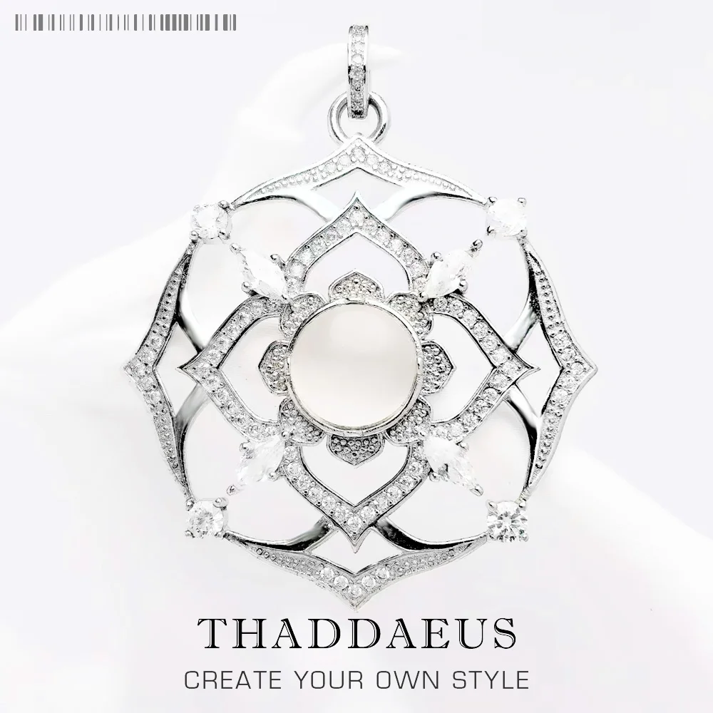 

Кулон Белый Лотос Совершенно Новые Модные Винтажные Ювелирные Изделия Европейские Аксессуары Стерлингового Серебра 925 Соша Подарок Для Женщин