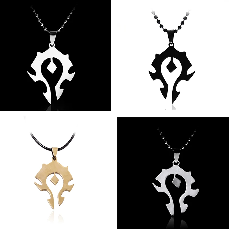 Game Jewelry WOW World Of Warcraft Hearthstone Necklaces Alliance Tribe Horde Metal Pendant Charm Choker Necklace For Men Women