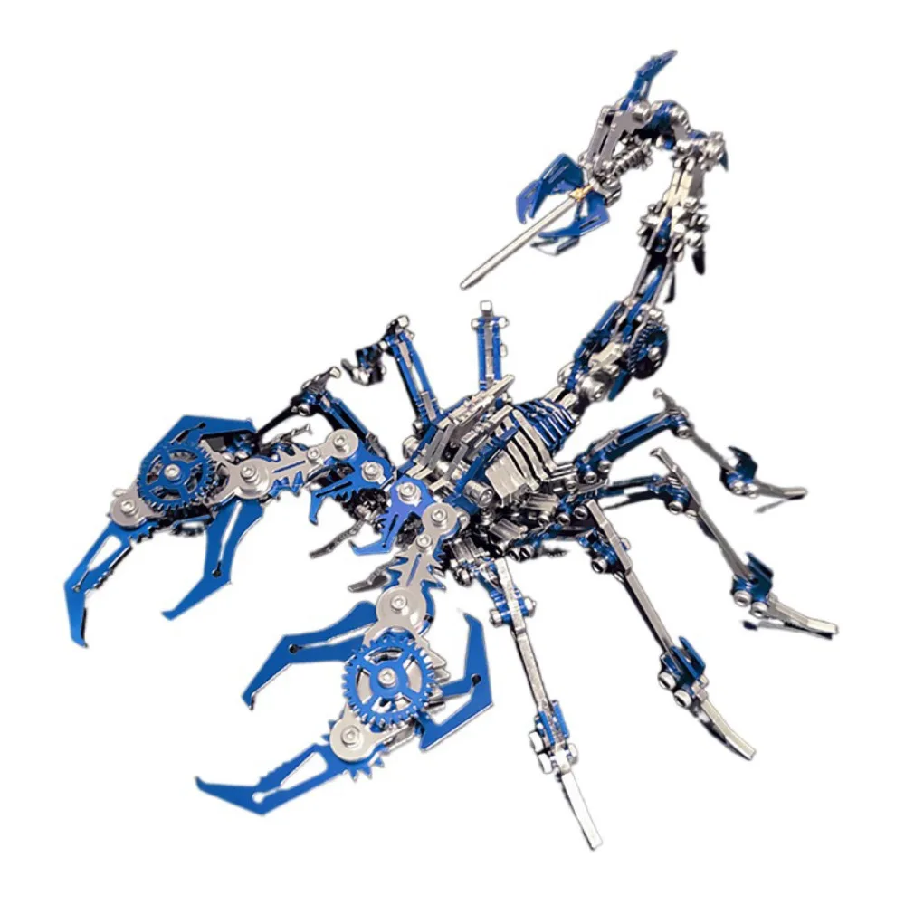 Puzzle en métal 3D Scorpions pour adultes, kit de modèle d'insecte mécanique Steampunk, ville flottante, artisanat de guerre en acier, jouet à assembler fait à la main