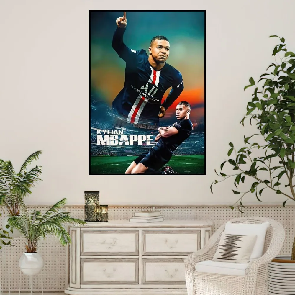 Football Cool-M-Mbappe Superstar Poster Prints Wall Sticker Painting Bedroom Living Room Decoration Office Home Self Adhesive