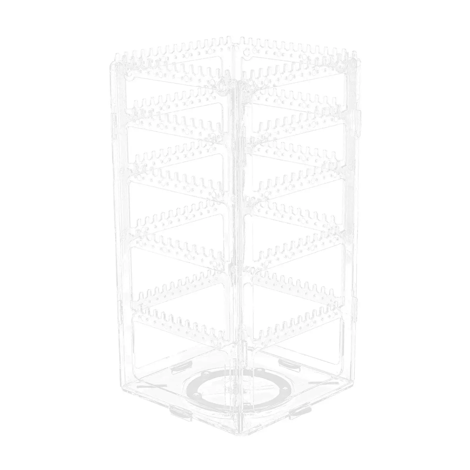 

Earring Display Rack Plastic Rotating Jewelry Organizer Holder Multi-Layer Ear Studs Holder Tabletop Jewelry Stand