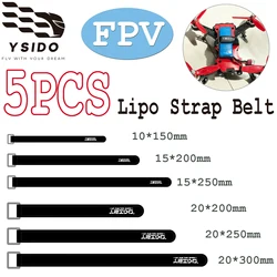5pcs 10X150mm 15X200mm 20x250mm 20x300mm Magic Sticker Tape Nylon Lipo Strap Belt Reusable Cable Tie Wrap for FPV RC Battery