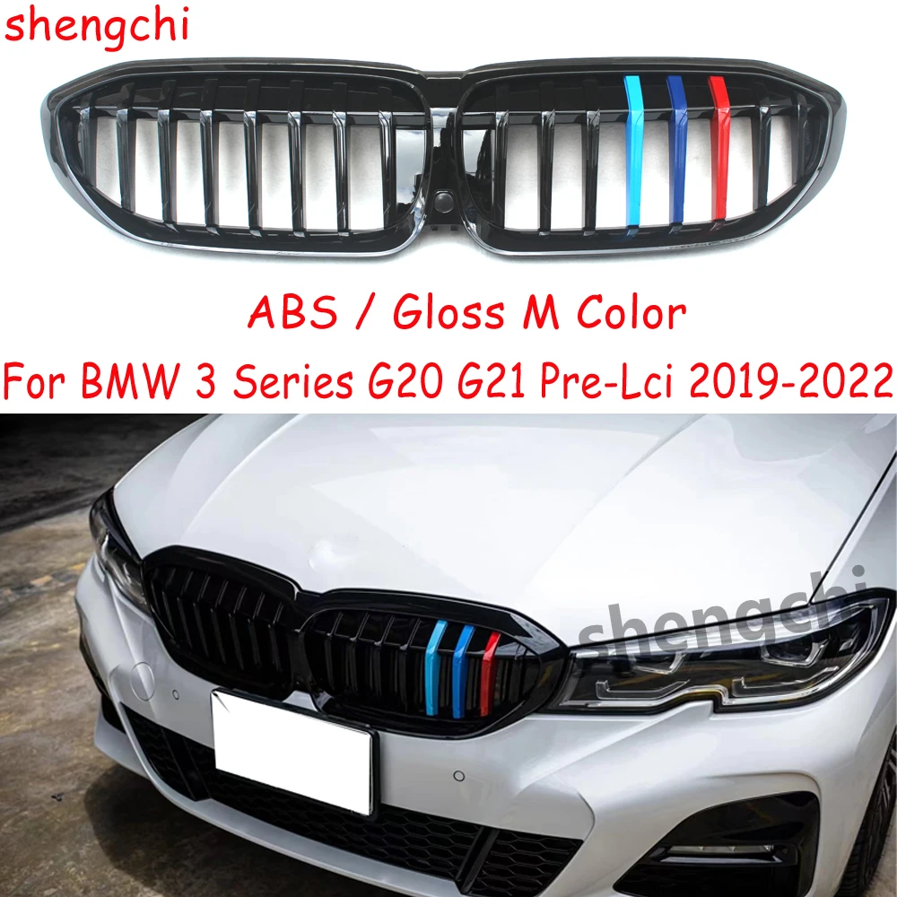 

G20 G21 Pre-Lci ABS Gloss M Color Front Bumper Grill for BMW 3 Series G20 G21 318i 320i 325i 330i M340i Racing Grills 2019-2022