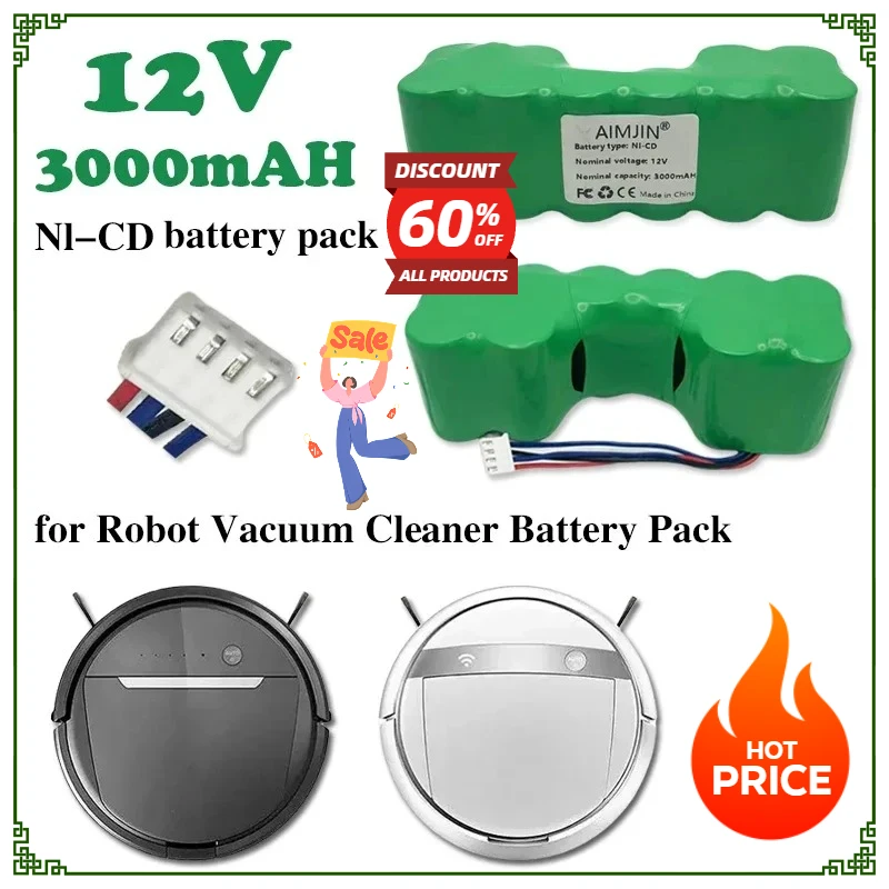 

High Quality Battery for Ecovacs Deebot DE33 DE35 DE55 DE5G DD35 DM87 DM88 DG716 12V 6800mAh Robot Vacuum Cleaner Batttery Pack