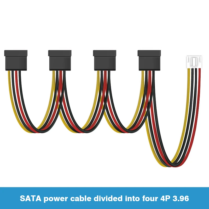 4pin to 4 x SATA Power Cord-one Point Four 3.96 Power Cord-one Point Two 4P Hard Disk Video Recorder Power Cord for HIKVISION