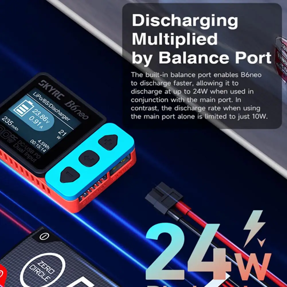 SkyRC B6neo Smart Charger DC 200W PD 80W 10A DC/PD Dual Input Battery Balance Charger Spare Parts SK-100198