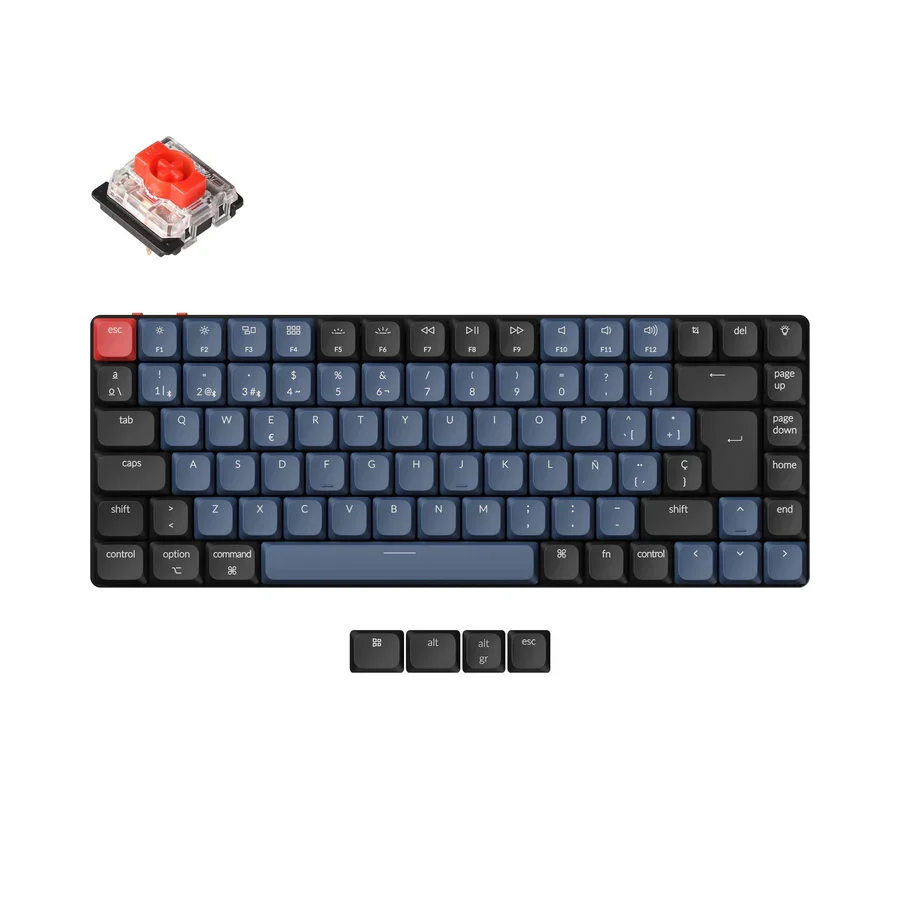 Keychron K3 Pro QMK/VIA Wireless Mechanical Keyboard ISO Layout ABS Keycaps RGB Backlight Hot-Swappable Gateron Switch