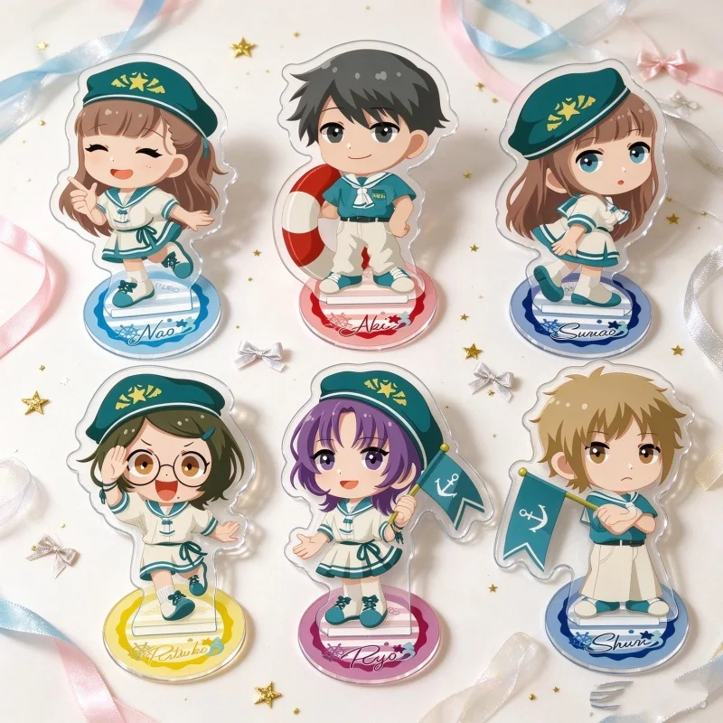 6PCS Anime If My Favorite Pop Idol Made It to the Budokan, I Would Die Eripiyo,Kumasa,Reina Acrylic Stand Figure Keychain