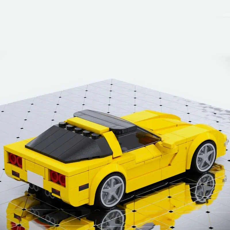 

300pcs Speed Champion Chevrolets Corvetted C5 Supercar Moc Building Blocks Technique Racing Creative Garage Brick Toys Gifts