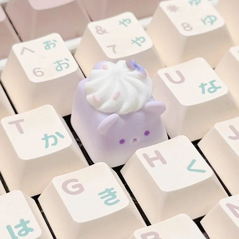 Little Bear Cuisine Theme Keycaps Set 3D Resin Keycaps Custom Original Handmade Keycaps for Mechanical Keyboard Accessories DIY